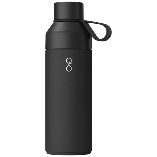 Gourde 500ml personnalisée recyclée Ocean Bottle Noir obsidienne